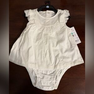 Infant Girls Carter's White Ruffle Dress (Size 3-6 M) NWT